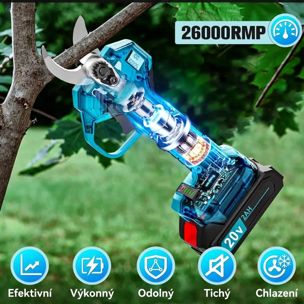 Detaily elektrických nůžek PowerBranch